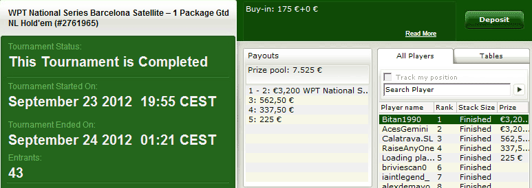 2 paquetes para las WPT National Poker Series de Barcelona en PartyPoker