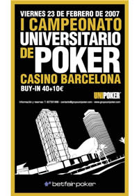 I Campeonato Universitario de Poker en Barcelona
