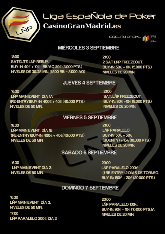 Cartel de la etapa madrileña de la LíP.