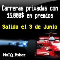 Carreras privadas PKPQ en Junio en NoIQ Poker con 15.000$ de premio