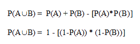 Fórmula de la unión de sucesos.