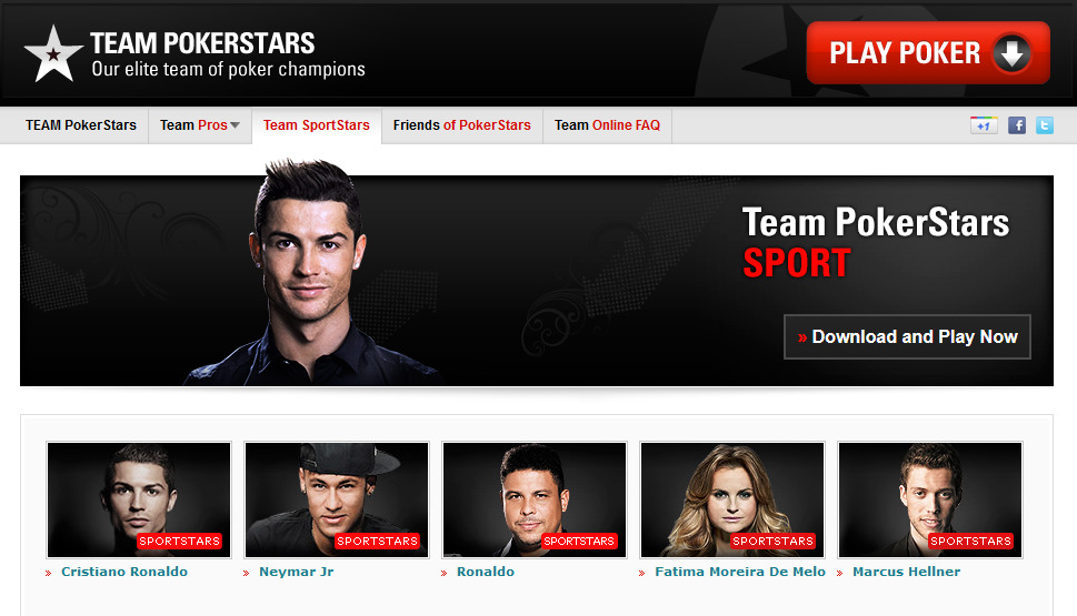 Imagen de la página del Team PokerStars Spot.