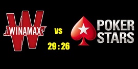 Winamax 29, PokerStars 26