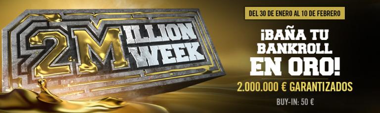 59 jugadores lucharán hoy por el triunfo en el 2 Million Week KO, dotado con 2,3 millones de euros