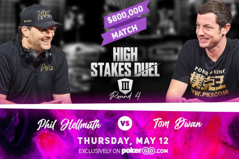 Tom Dwan y Phil Hellmuth se reencontrarán en High Stakes Duel, sin streamers millonarios y con 800K$ en el medio