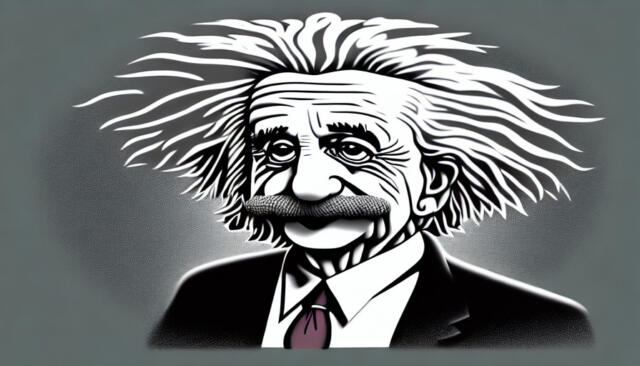 A Einstein (Imagen creada en PicFinder.AI)