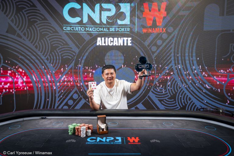 Hongbo Lin (46.917€) se estrena a lo grande en el poker llevándose el Trébol del CNP Winamax Alicante